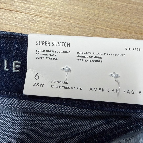 NEW American Eagle Super Stretch Super Hi Rise Jegging Skinny Jeans Womens 6 - Picture 6 of 11